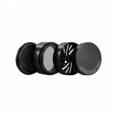 AEROSPACED Bezzubá drtička, 4 dílná, 63 mm - Černá